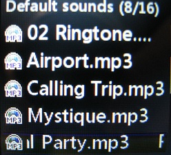 LG 420g included ringtones