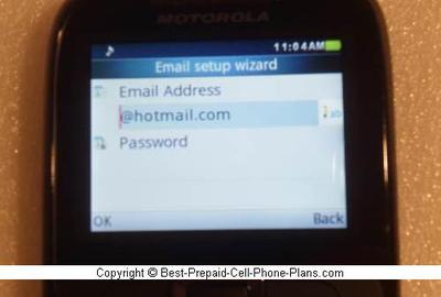 Enter Hotmail email address and password