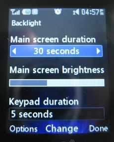 LG 420g backlight settings