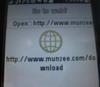 Kaywa Reader on EX124g reading QR code for munzee.com site