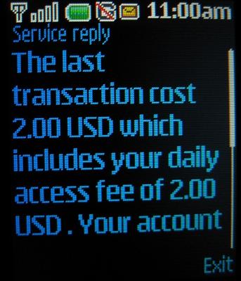 att gophone two dollar charge notification