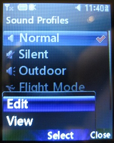 LG 420g normal sound profile