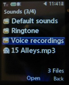 LG 420g voice recordings