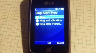 LG 440g ringtone alert type