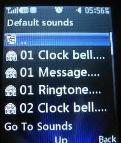 LG 420g default ringtones list