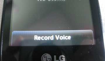 LG 800g record voice message