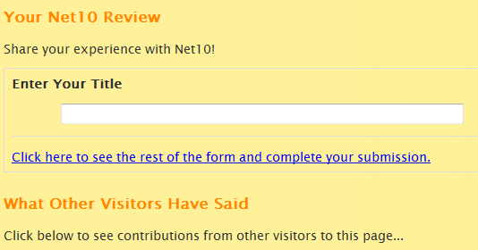 user review form
