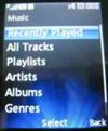 Music player menu