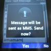 LG 420g send long text as MMS message