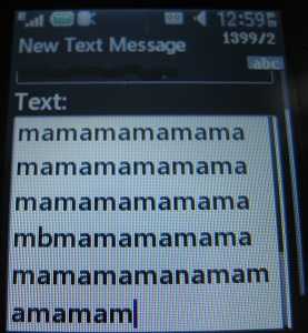LG 420g long text message