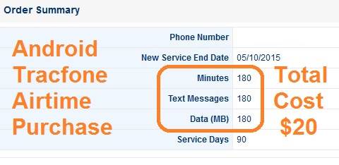 android tracfone airtime data