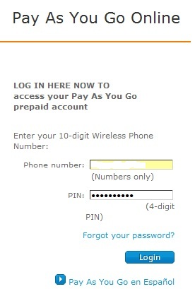att gophone login enter password