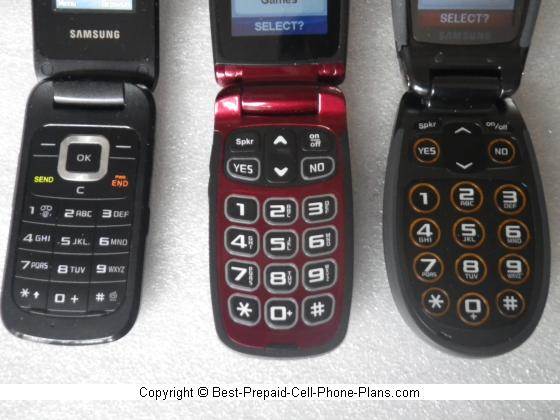 Jitterbug keypads compared with standard cell phone