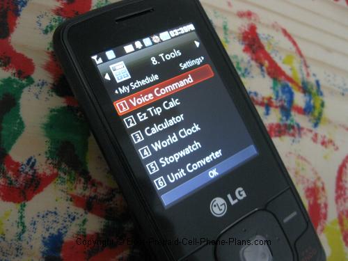 lg 290c voice command menu 