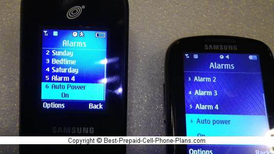 auto power on alarms on Samsung S425G and S275g