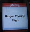 Jitterbug ringer volume on high setting