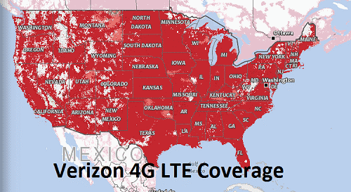 verizon 4G LTE coverage map 2019