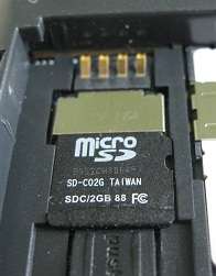 memory card in WX345